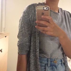 Grey divided cardigan